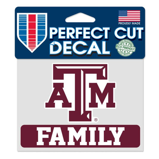 Texas A&M Family Perfect Cut Decal - 4"x5"