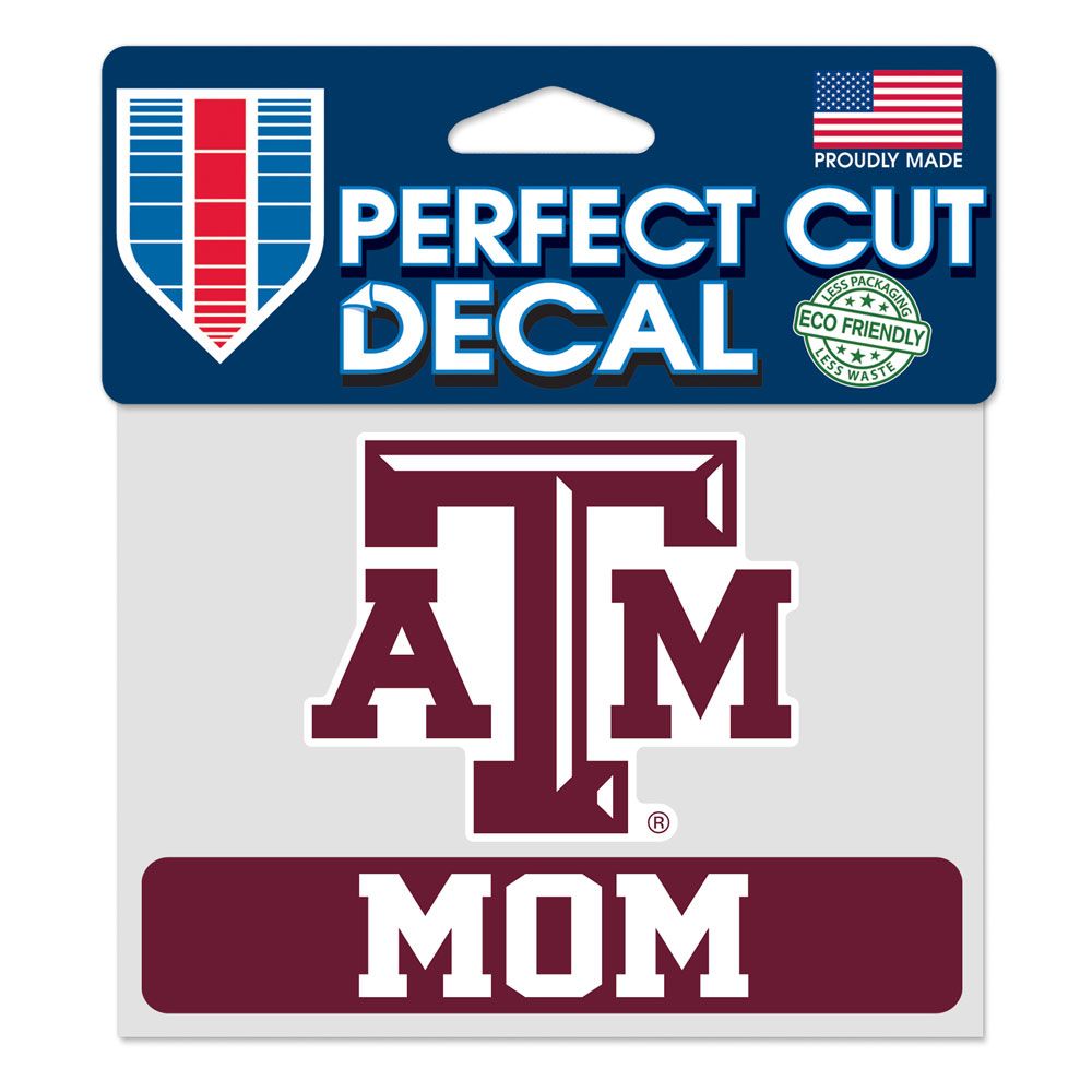 Texas A&M Mom Perfect Cut Decal - 4"x5"