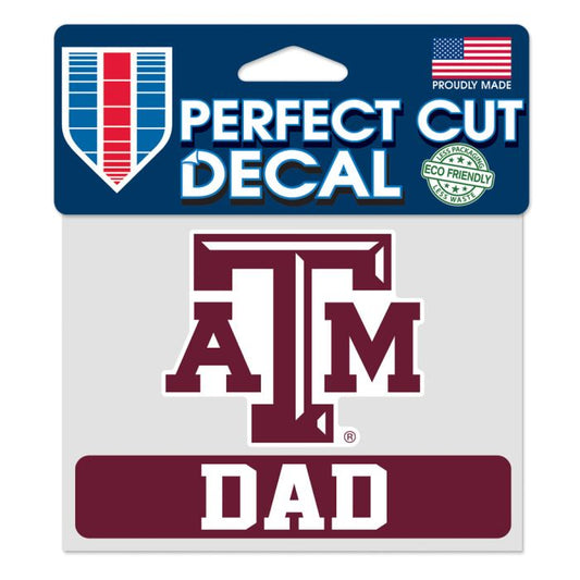 Texas A&M Dad Perfect Cut Decal - 4"x5"