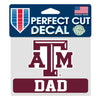 Texas A&M Dad Perfect Cut Decal - 4