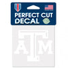 Texas A&M Perfect Cut White Decal - 4X4