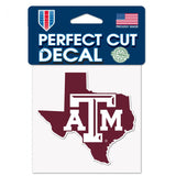 Texas A&M State Shape Perfect Cut Decal - 4x4