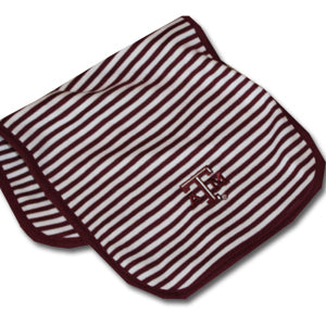 Texas A&M Striped Burp Cloth