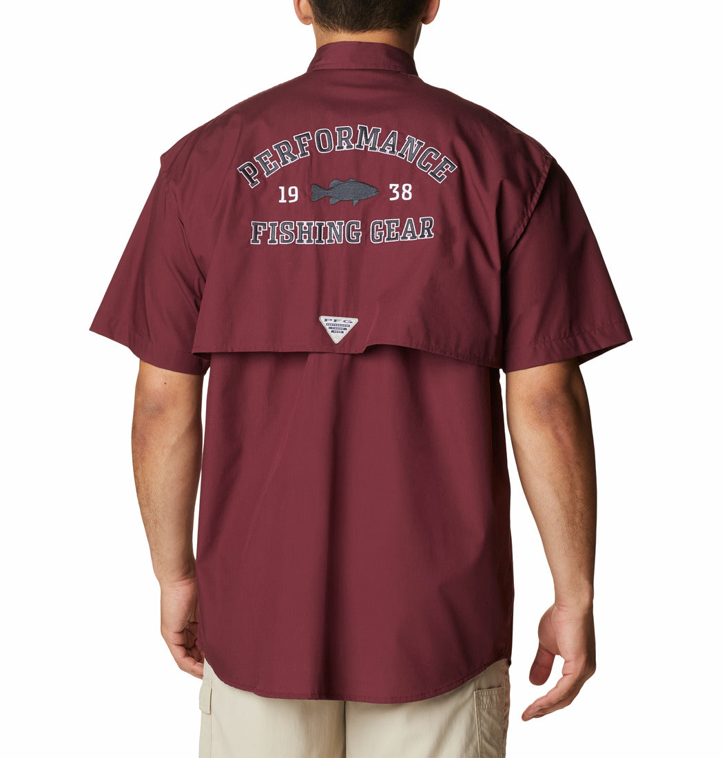 Columbia Men's NCAA Texas A&M Aggies Bonehead Button-Up Shirt, Small