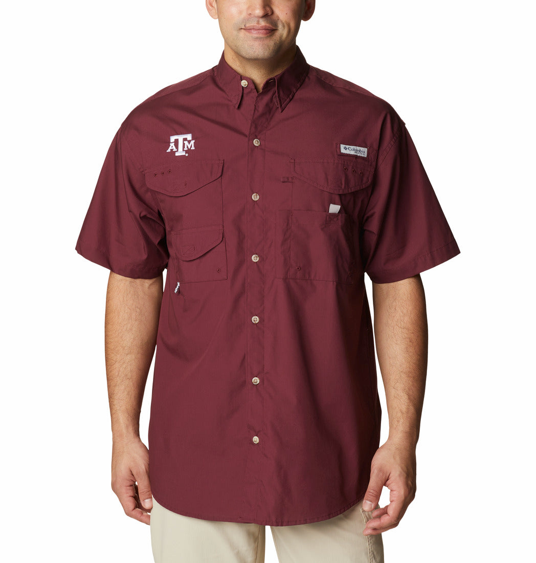 columbia performance fishing gear Columbia Men's NCAA Texas A&M Aggies Bonehead Button-Up Shirt, Small