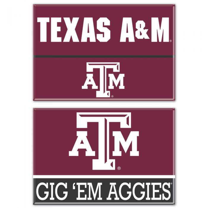 Texas A&M Rectangle Magnet - 2 Pack