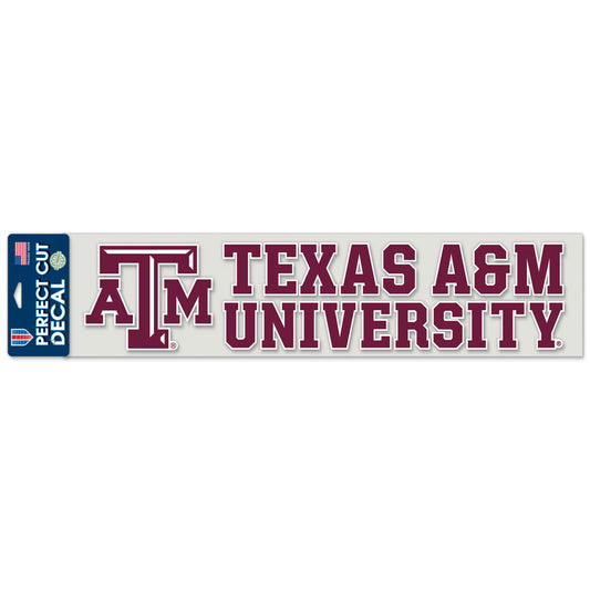 Texas A&M University Perfect Cut Decal - 4"x17"