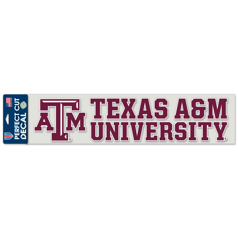 Texas A&M University Perfect Cut Decal - 4x17