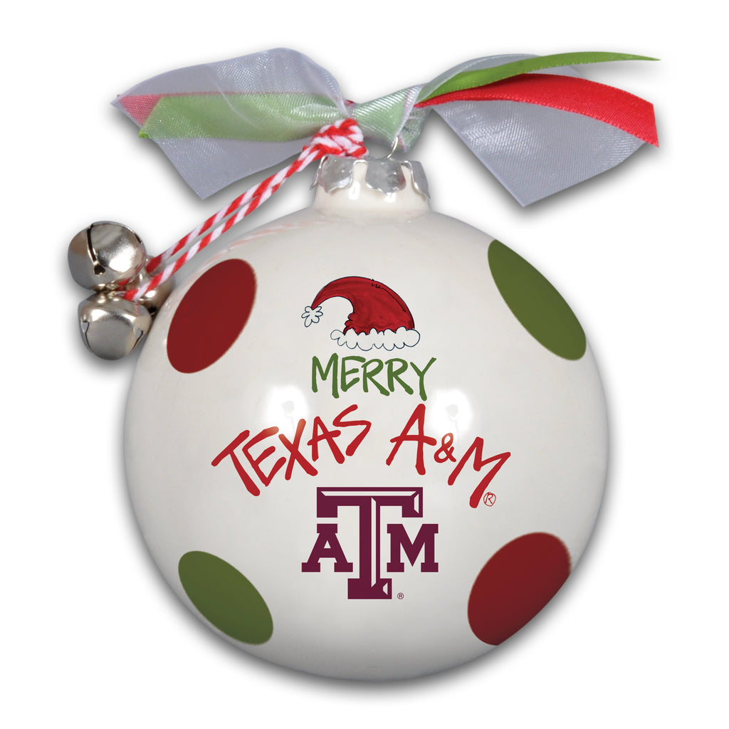 Texas A&M Ornament - Santa Hat