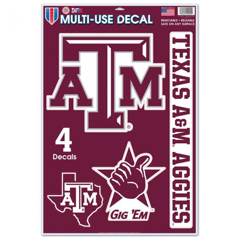 Texas A&M Vinyl Sticker Sheet - 5"x7"
