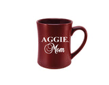 16 oz. maroon Aggie Mom mug