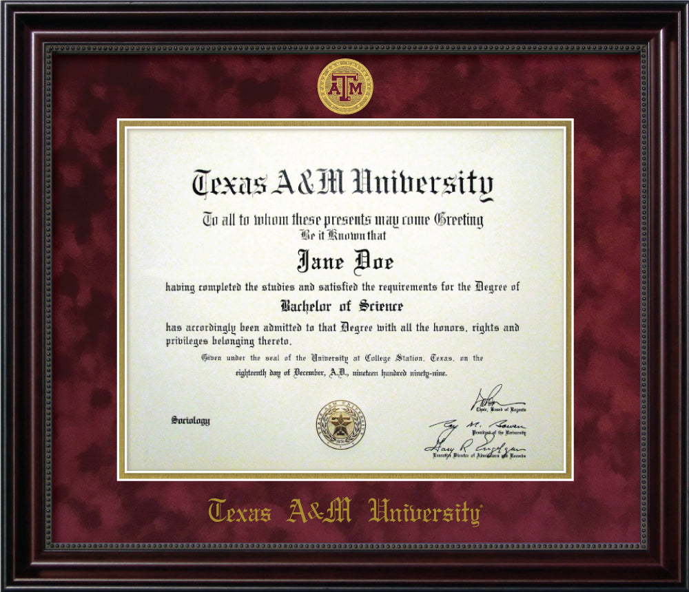 Texas A&M Diploma Frame - TXAG Store