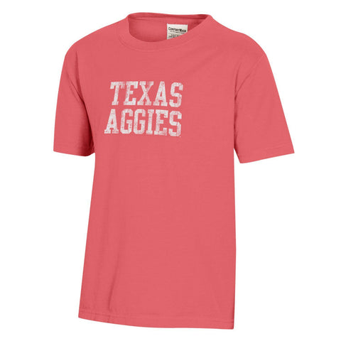 Texas Aggies Comfort Wash Tee - Soothing Blue - YOUTH