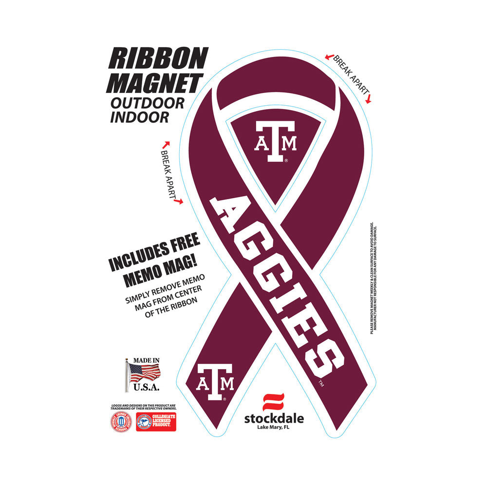 Ut Austin Ribbon Texas A&M Outdoor Magnet - Ribbon – TXAG Store