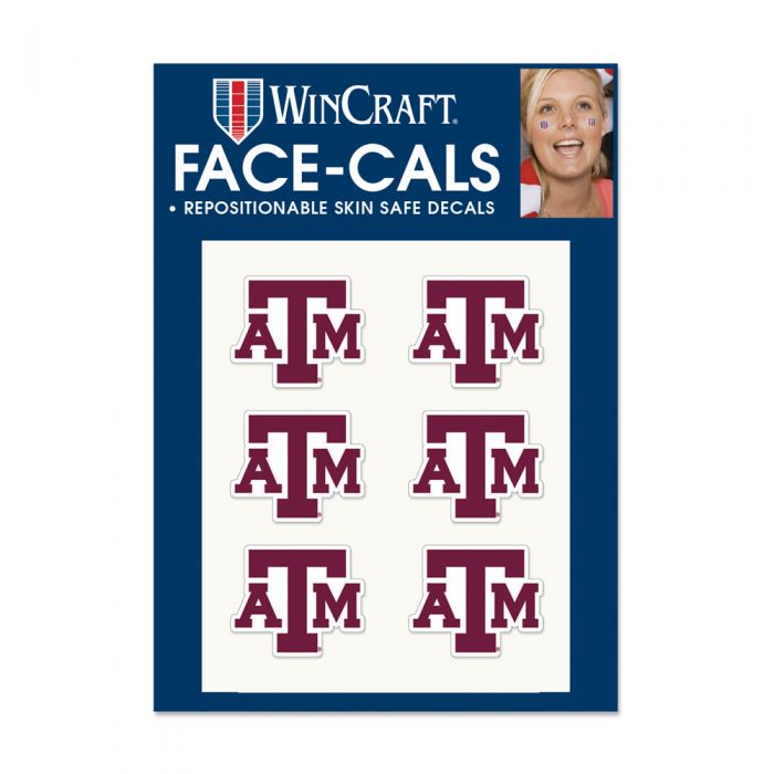 Texas A&M Face Decals - Block ATM