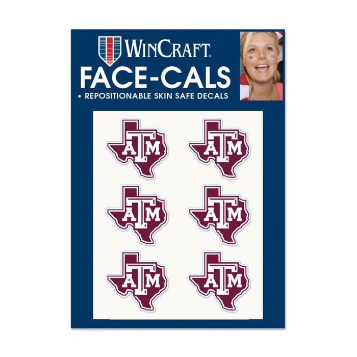 Texas A&M Face Decals - Lone Star