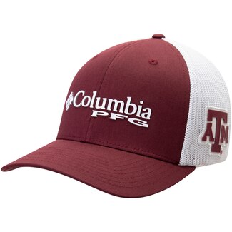 Columbia PFG Mesh Ball Cap - Maroon - TXAG Store